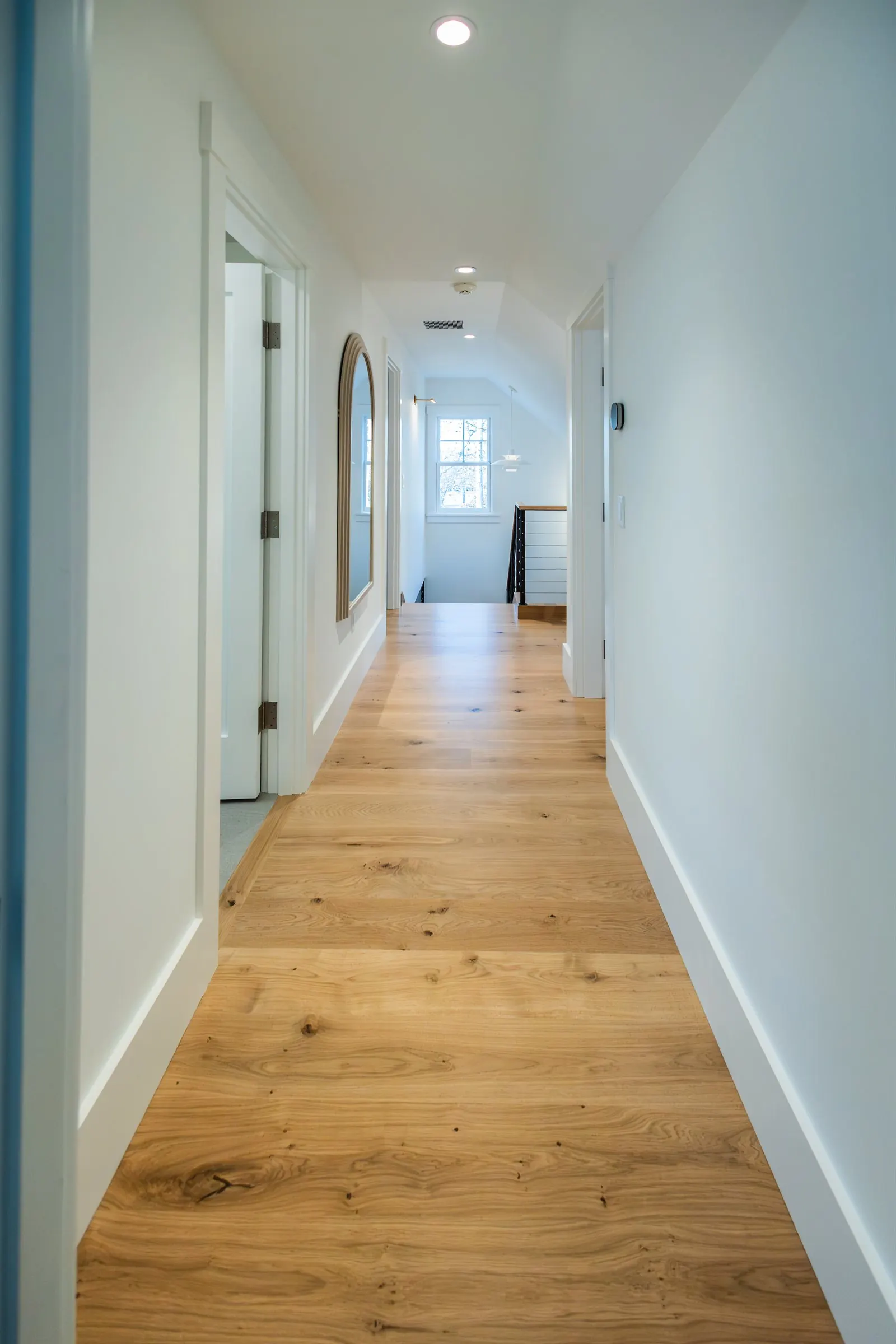 Wide-Plank Hardwood Hallway